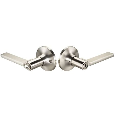 Yale Privacy Push Button Lock Seabrook Lever Round Rose Satin Nickel Finish SBPR15A
